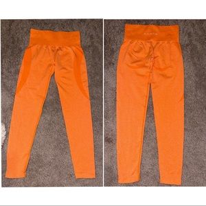 Burnt Orange Contour Seamless Leggings